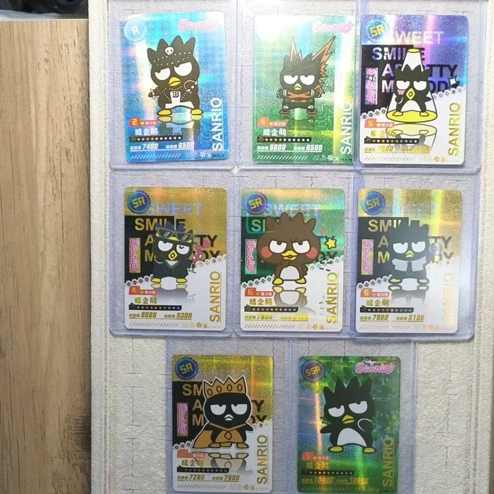 Sanrio Batz-Maru Wave 6 Booser Set - 8 Piece With Top Load Sleeve - Picture 4 of 13